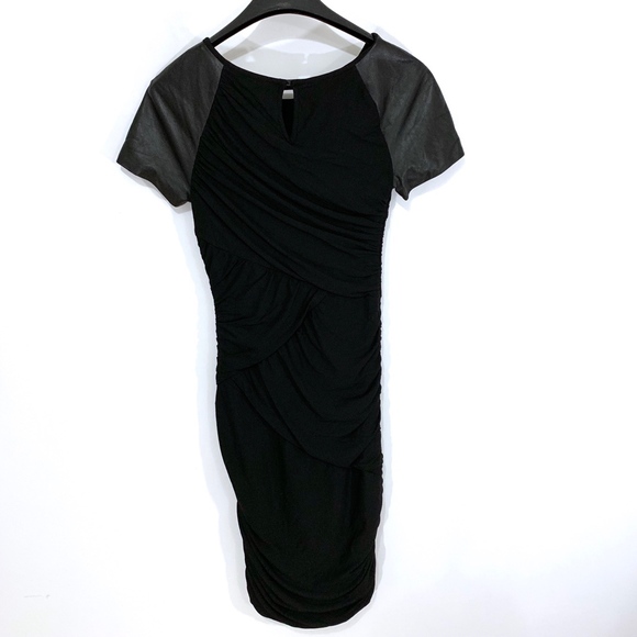 Elizabeth & James Black Draped Bodycon Dress - Picture 7 of 8
